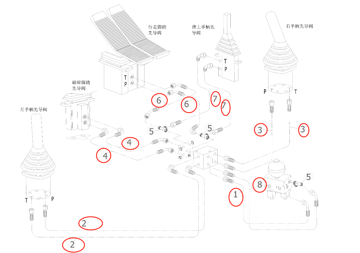 Sunward SWE60E-3 installation diagram showing hydraulic hose 730502000092 at Pipe No. 4