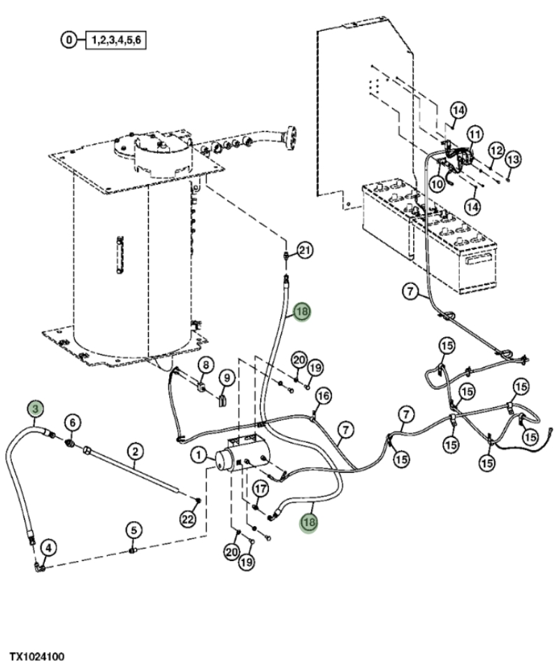 Hitachi ZXS370F-3 installation diagram showing hydraulic hose 4668866 at Pipe No. 18