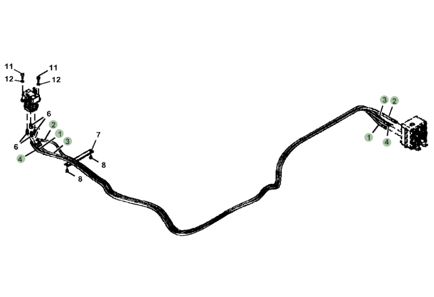 Hitachi ZX670LC-5A installation diagram showing hydraulic hose 4713999 at Pipe No. 2