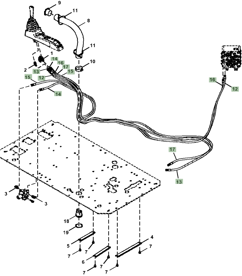 Hitachi ZX160LC-6N installation diagram showing hydraulic hose 4656536 at Pipe No. 13