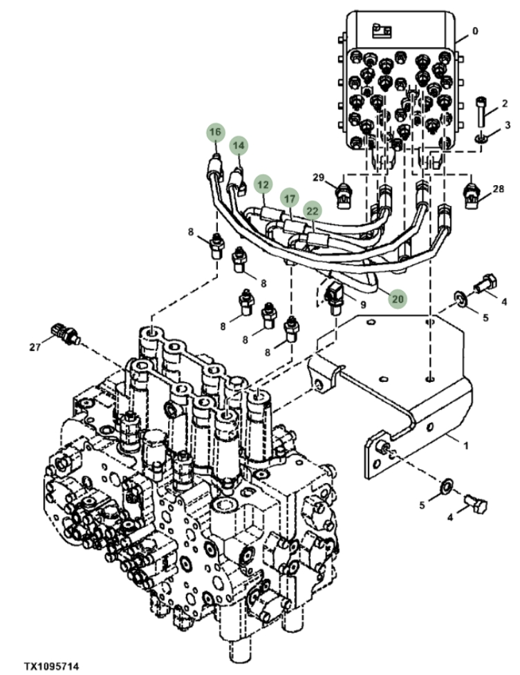 Hitachi ZX240F-3 installation diagram showing hydraulic hose 4630940 at Pipe No. 16