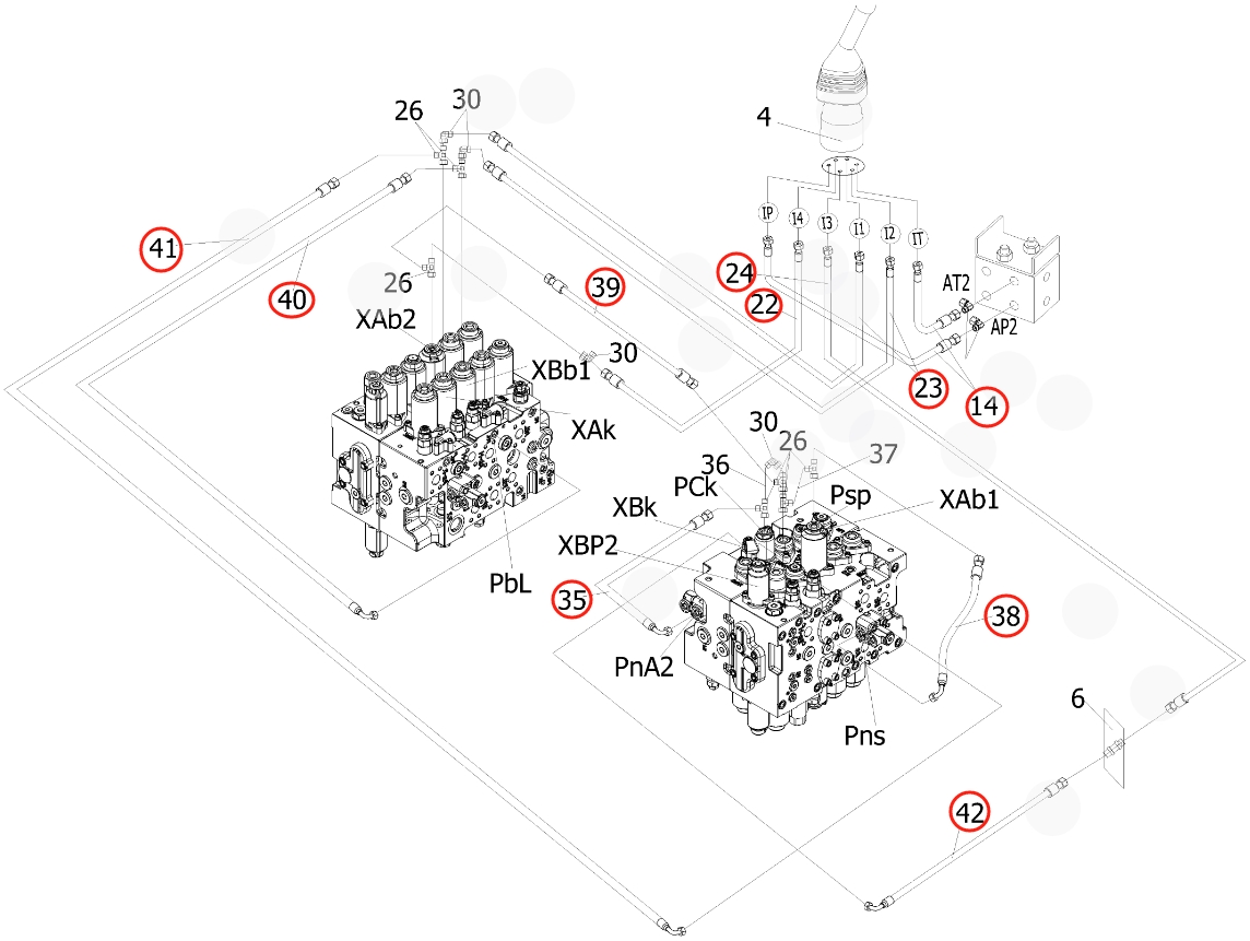 Sunward SWE205E-3H installation diagram showing hydraulic hose 730502001409 at Pipe No. 38