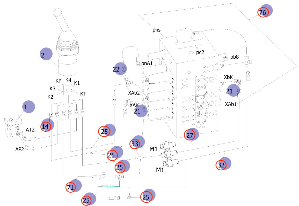 Sunward SWE135E-3H installation diagram showing hydraulic hose 730501003474 at Pipe No. 14
