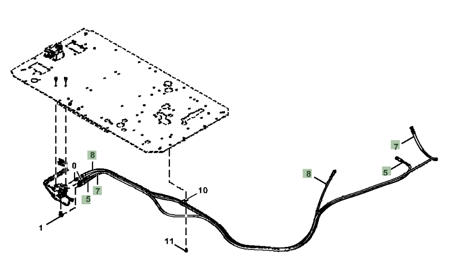 Hitachi ZX350LC-5N installation diagram showing hydraulic hose 4710123 at Pipe No. 7