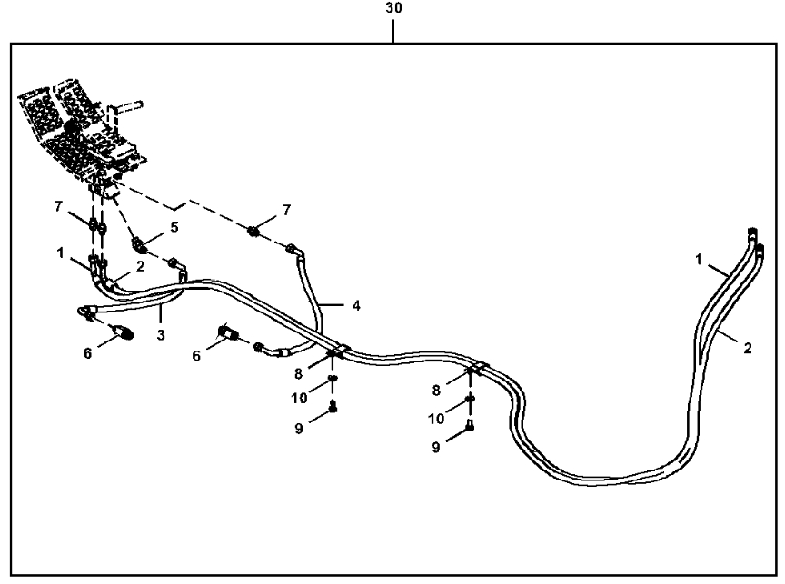 Hitachi ZX180LC-5N installation diagram showing hydraulic hose 4648205 at Pipe No. 4