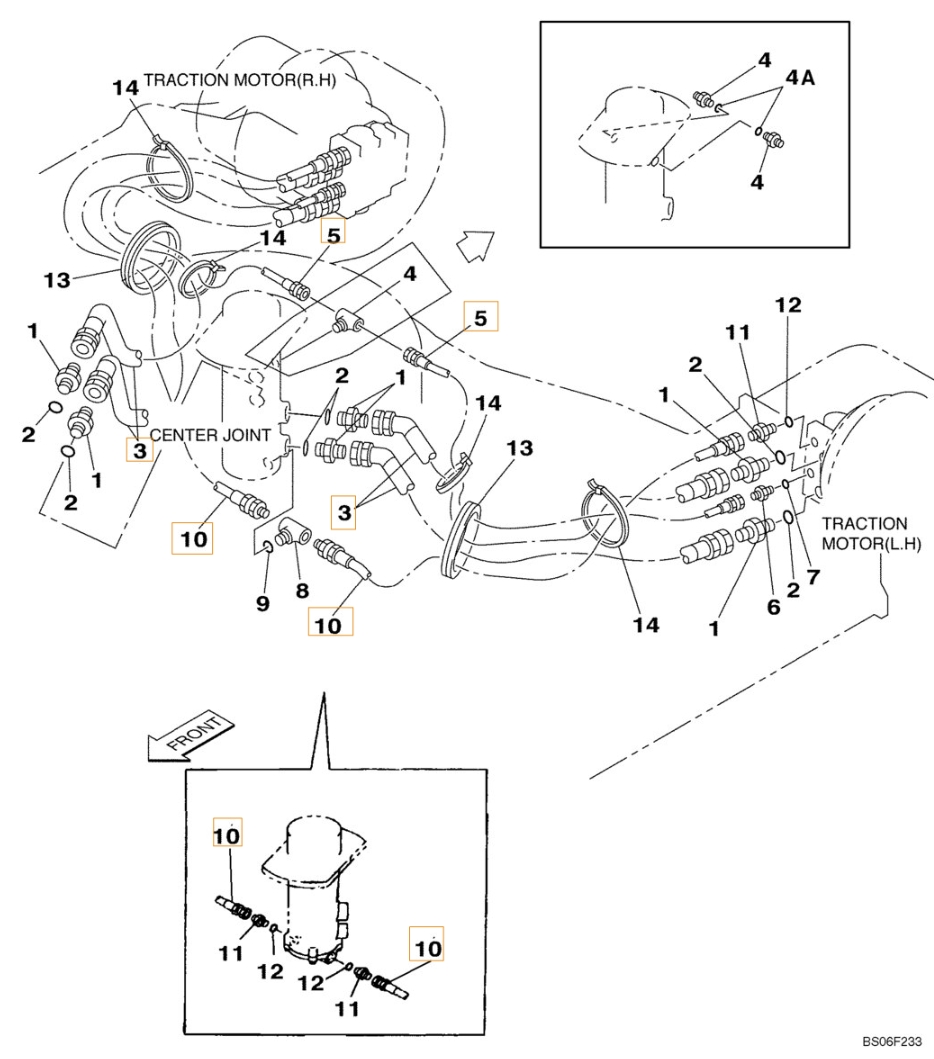 Case CX130 installation diagram showing hydraulic hose 150963A1 at Pipe No. 10