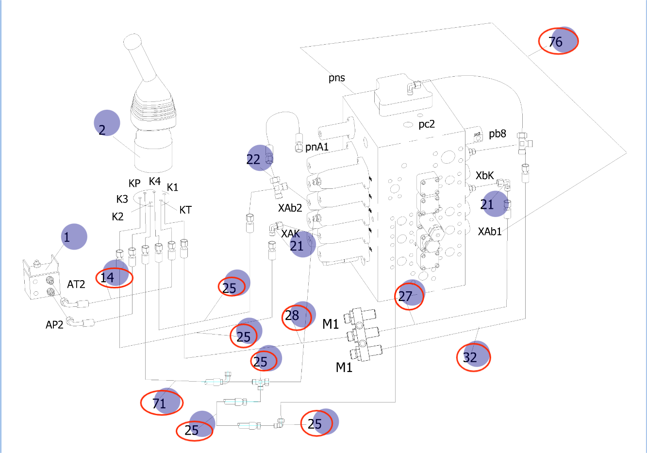 Sunward SWE135E-3H installation diagram showing hydraulic hose 730501000965 at Pipe No. 32
