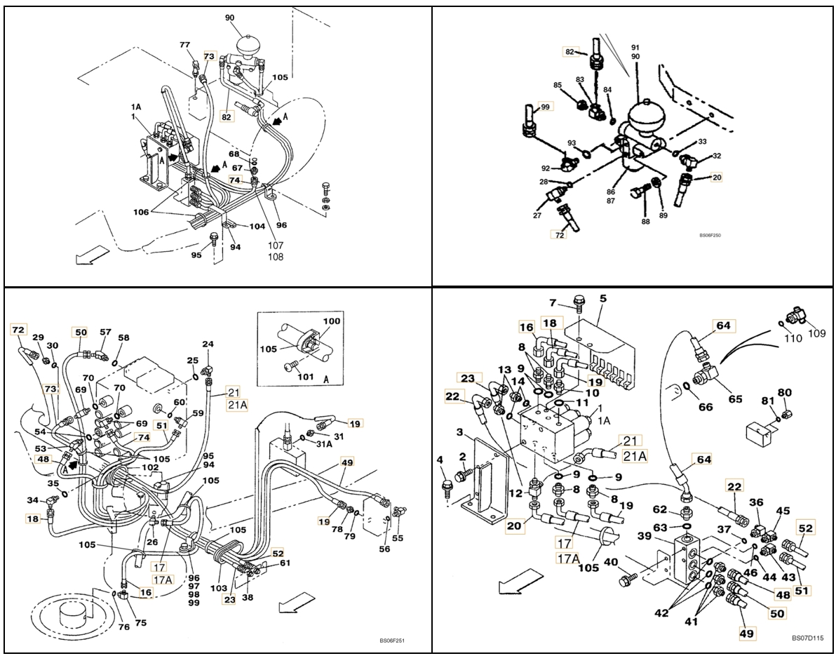Case CX130 installation diagram showing hydraulic hose 161661A1 at Pipe No. 23
