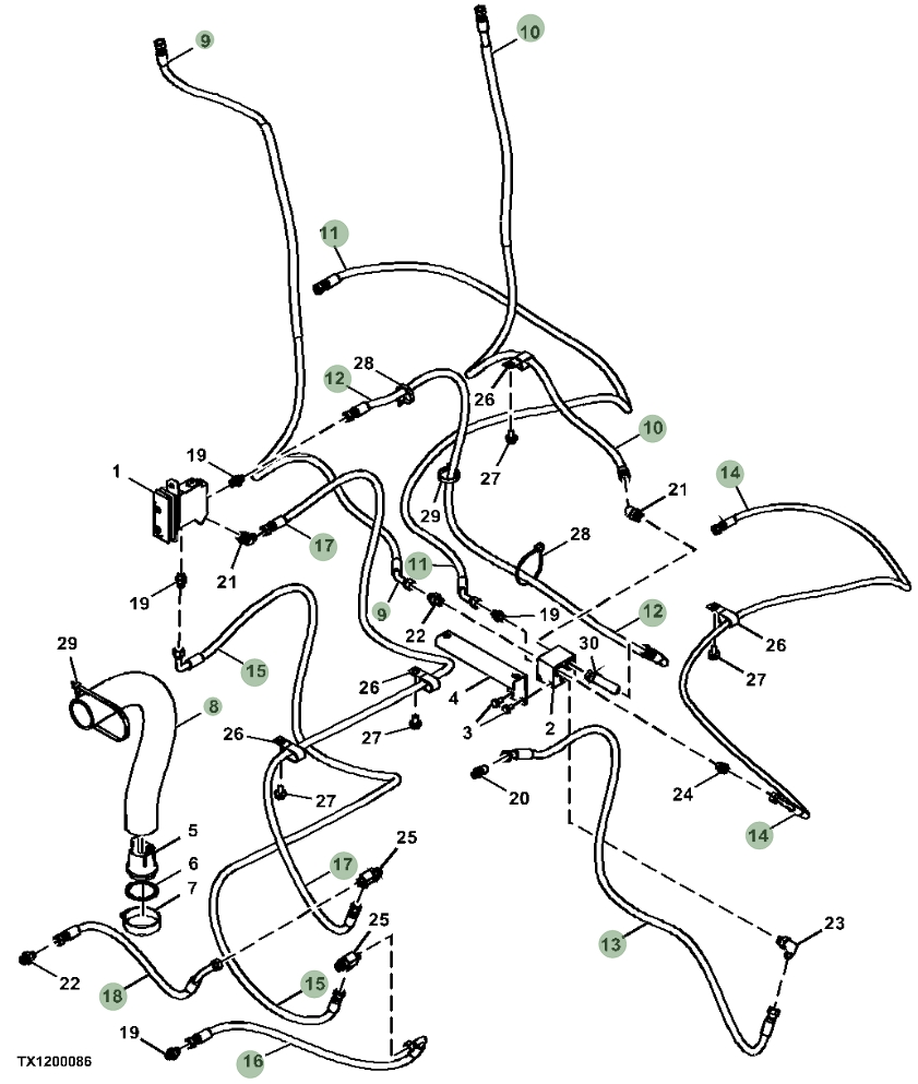 Hitachi ZX130-5N installation diagram showing hydraulic hose 4456556 at Pipe No. 10