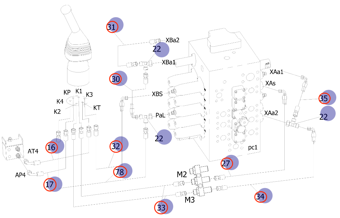 Sunward SWE135E-3H installation diagram showing hydraulic hose 730502002435 at Pipe No. 17